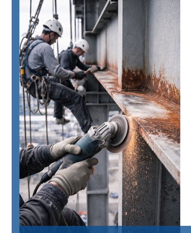 Зачистка металла от ржавчины и подготовка поверхностей в Луховицах