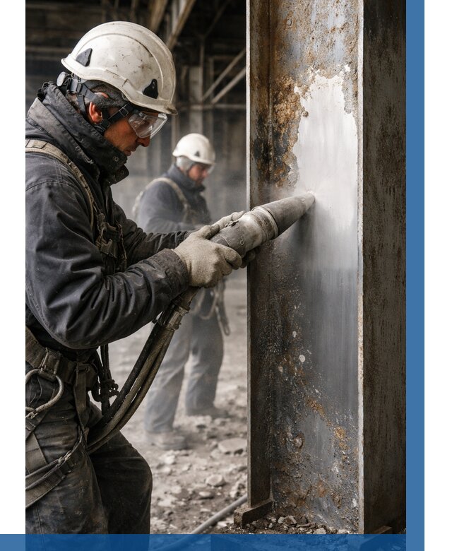 Удаление старой краски с металла в Луховицах от 466 р. | ВЫСОТНИК-Лхв