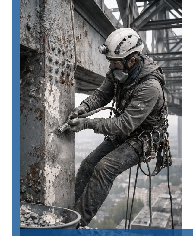 Удаление старой краски с металлических конструкций в Луховицах