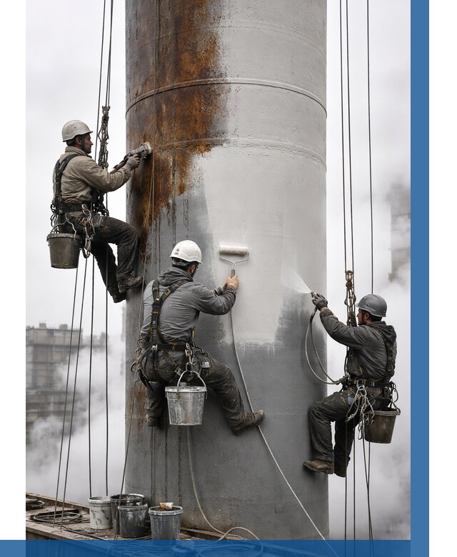 Покраска дымовых труб в Луховицах от 8793 р. | ВЫСОТНИК-Лхв