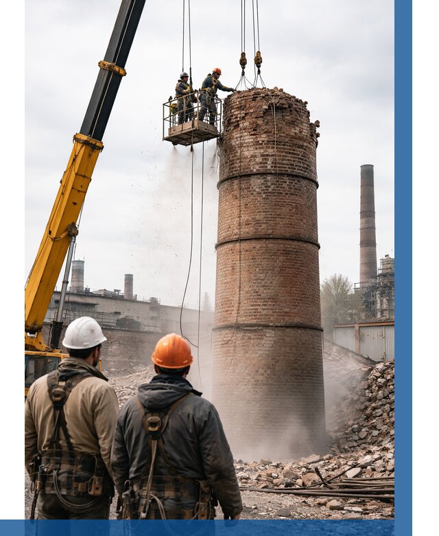 Демонтаж дымовой трубы в Луховицах от 93105 р. | ВЫСОТНИК-Лхв, смета