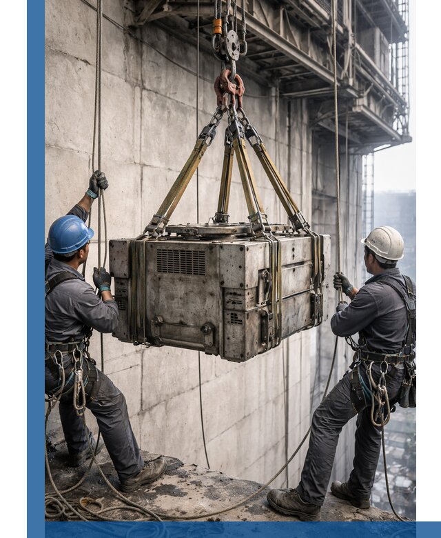 Такелажные работы на высоте, подъем и монтаж грузов в Луховицах