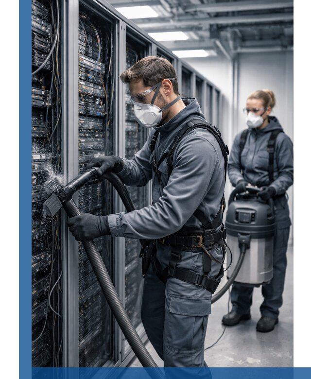 Обеспыливание серверной комнаты в Луховицах, профессиональная очистка