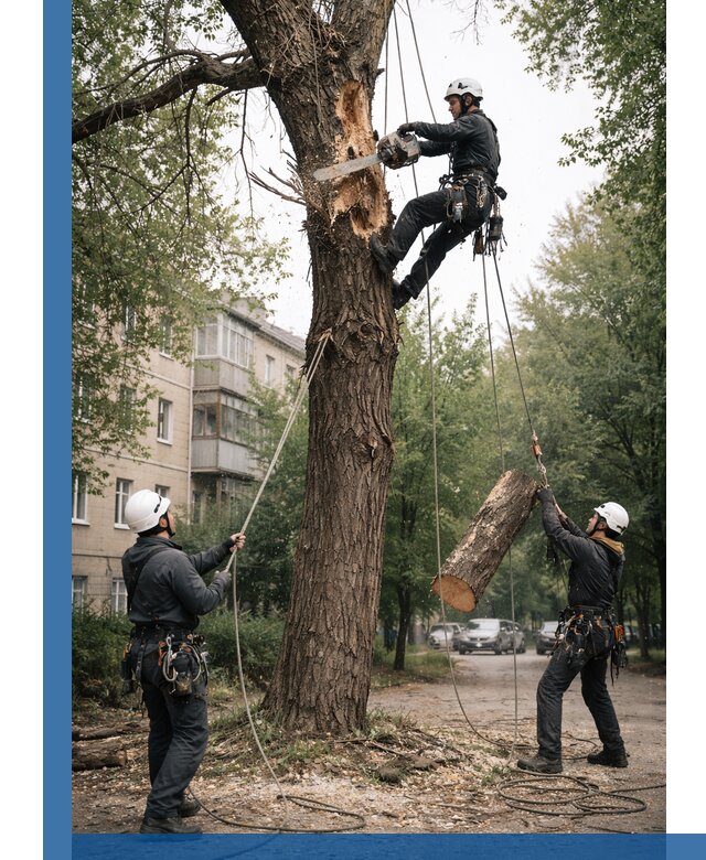 Срочное удаление аварийных деревьев в Луховицах с гарантией безопасности