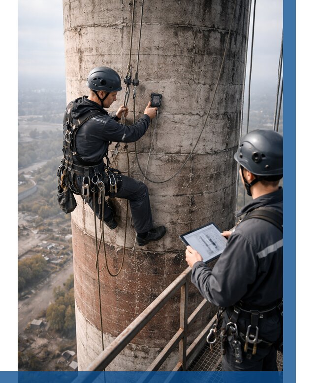 Обследование дымовой трубы в Луховицах от 8276 р. | ВЫСОТНИК-Лхв