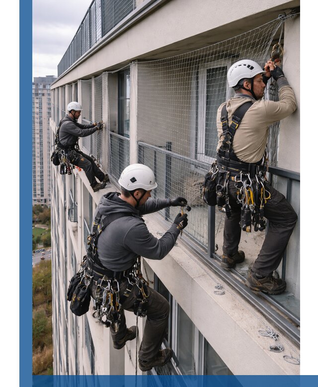 Профессиональный монтаж защитной сетки от птиц в Луховицах