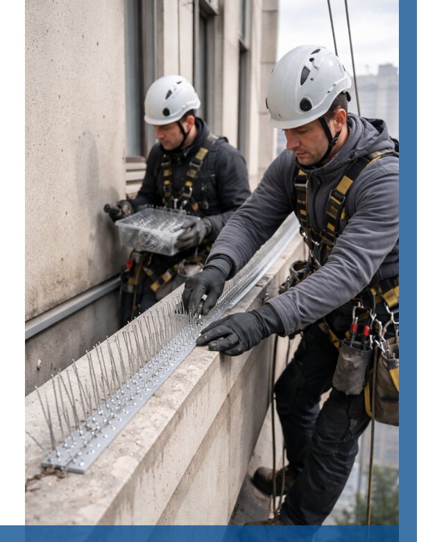 Установка шипов от птиц в Луховицах от 879 р. | ВЫСОТНИК-Лхв