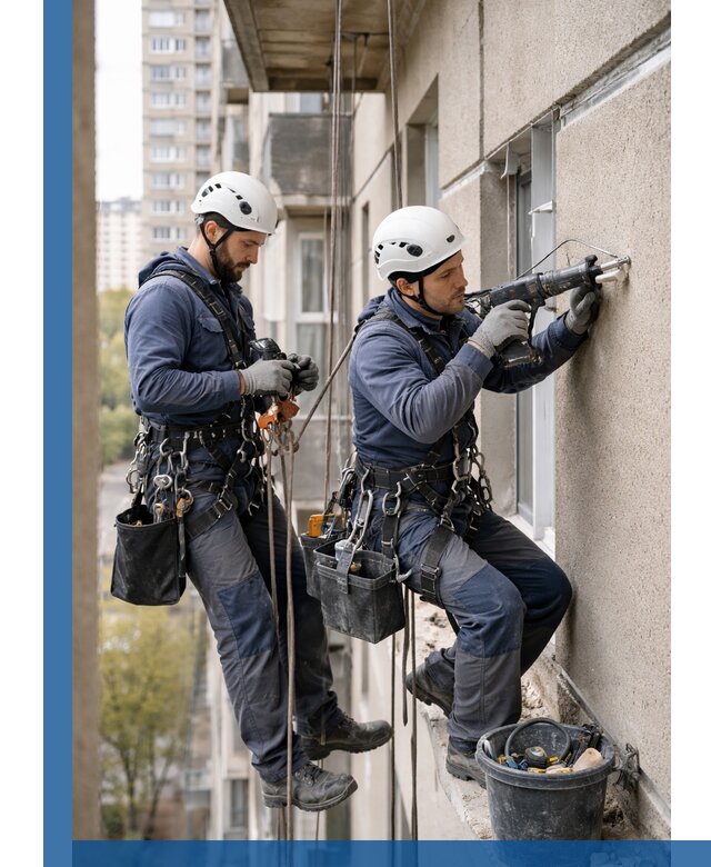 Промышленные альпинисты высотные работы и монтаж в Луховицах